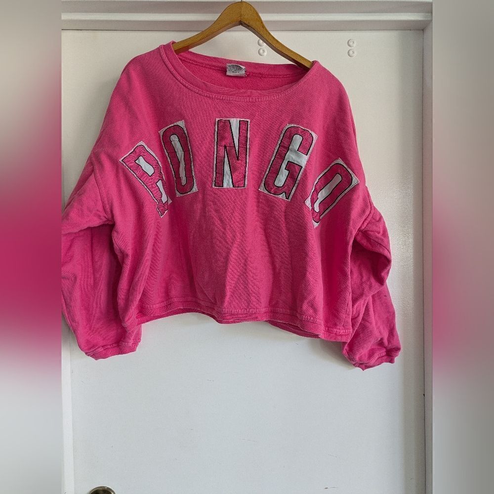 Vintage 90's Bongo Pink Cropped Sweatshirt